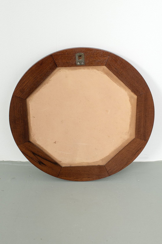 Image 1 of Round teak mirror