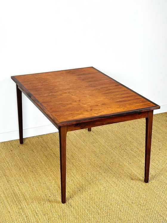 Image 1 of Skandinavischer Esstisch aus Palisanderholz mit Ausziehplatten, 1960