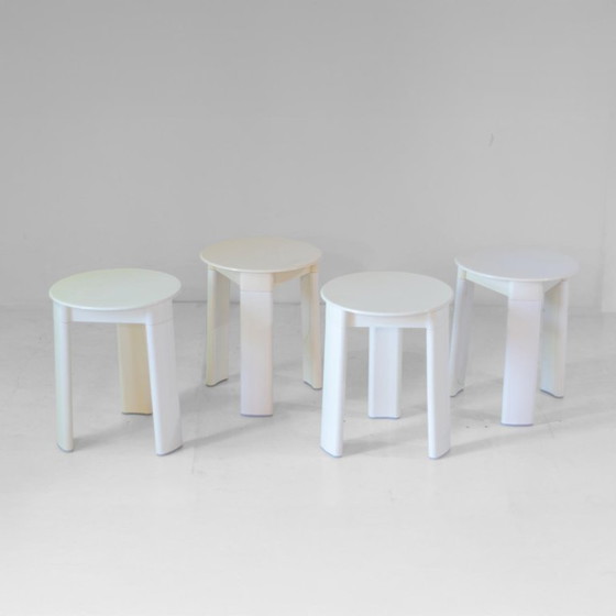 Image 1 of 1x Italian Space Age Plastic Stools by Olaf von Bohr for Gedy, set of four