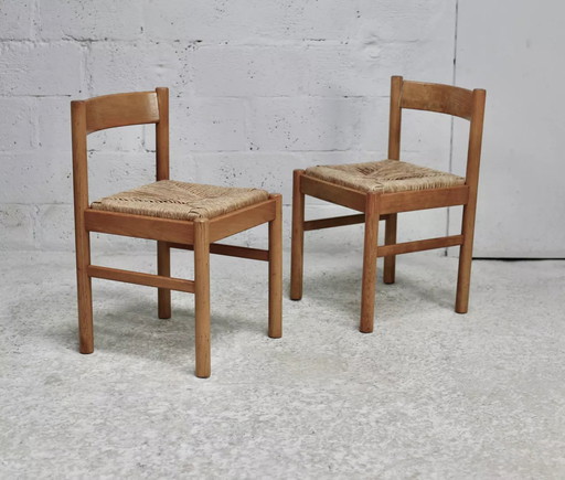 2x Chaises Paillées