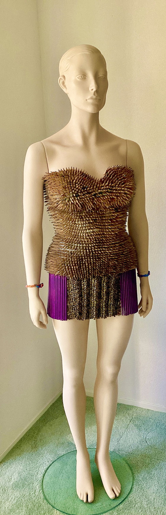 Image 1 of Beautiful doll covered with 6,000 pieces of pencil