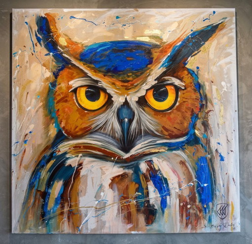 Owl painting - Koen Wauters