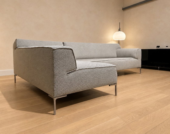 NEWLY UPHOLSTERED Design on Stock Bloq Corner sofa + WARRANTY, Other, Metal, Grey, Modern (photo 4 of 7)