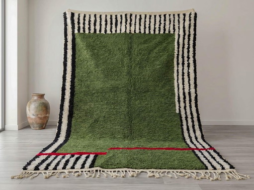 Traditional Green Moroccan Rug Berber 200/310cm