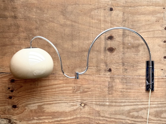 Image 1 of Lampada da parete a doppio arco Dijkstra – Mid Century Modern Space Age Vintage anni '70