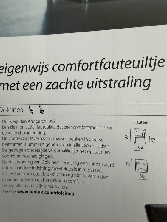 Image 1 of Leolux Dolcinea design fauteuil rood leer