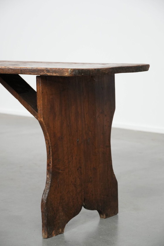 Image 1 of Banc d'entrée/banc de salle à manger anglais ancien et plein de caractère, en pin.