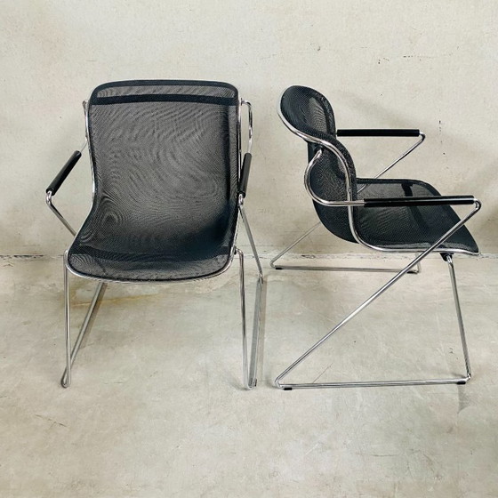 Image 1 of Sedie da pranzo Penelope Charles Pollock Design italiano 1980