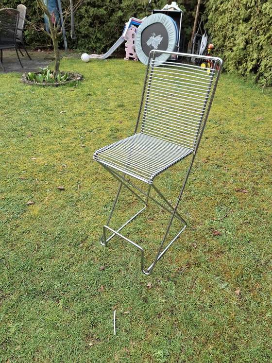 Image 1 of Ensemble de 6 chaises Kreuzschwinger de Till Behrens pour Schlubach, Allemagne, années 1980 – Un classique du design chromé