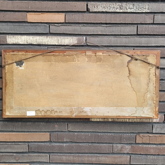 Image 1 of antiek 19e eeuw schilderij Charles J. Hagberg (American Illinois 19e/20e eeuw) sepia zeegezicht