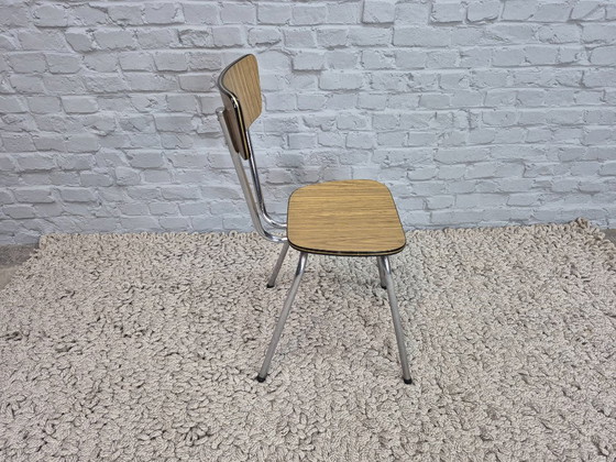 Set di 4 Sedie da Cucina Vintage Brabantia, Formica Effetto Legno con Bordo Nero e Oro, Paesi Bassi, Anni (photo 9 of 9)