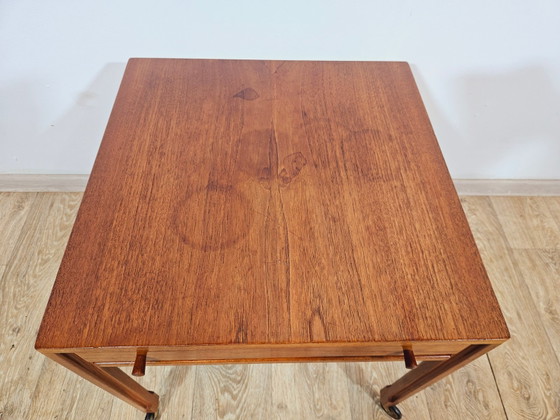 Mid-Century Modern Sewing Table in Teak, Denmark, 1950s-1960s – Desk, Brass, Mid Century Modern (photo 19 of 19)