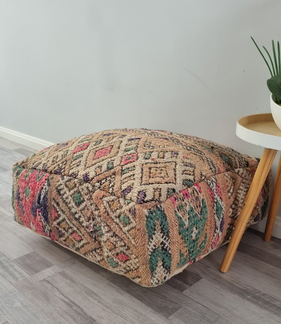 Image 1 of Pouf berbère vintage, coussin de siège marocain, coussin de sol