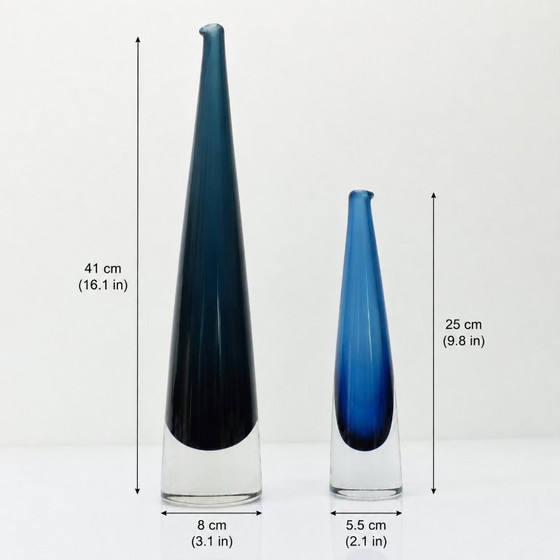 Image 1 of TIMO SARPANEVA – Pair of Jääpuikko Icicle vases for Iittala, Finland, 1958-1966 