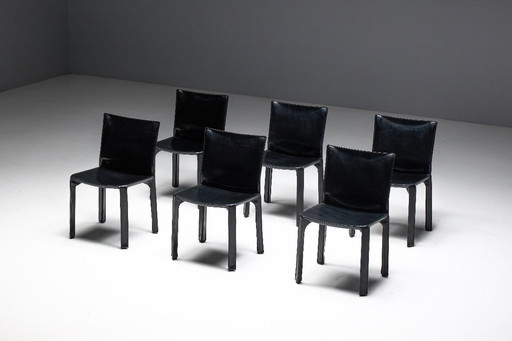 CAB 412 Chairs by Mario Bellini for Cassina, Italy, 1970s