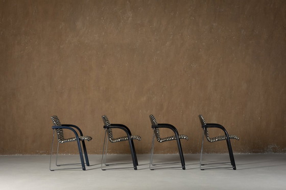 Image 1 of Vintage A 320 Armchair by Wulf Schneider & Ulrich Boehme for Thonet 1980’s in Myth Velvet (set of 4)