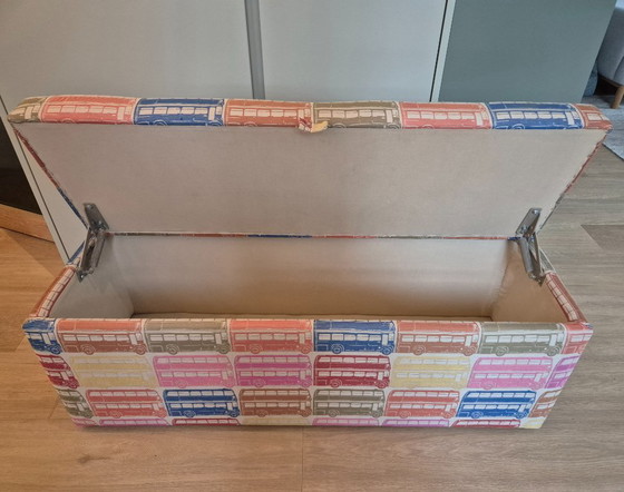 Image 1 of Siège de bus à impériale vintage - Revêtement de bus à impériale anglais - Fabriqué