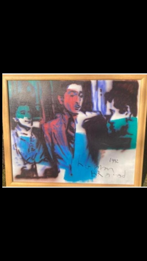 Herman Brood and Dick van de Meijden 120x100 cm, with certificate