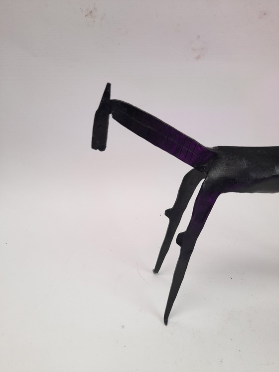Image 1 of Brutalist wrought iron horse