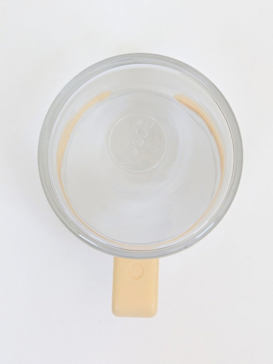 Image 1 of Bodum Bistro Glass Cup Set of 4 Carsten Jørgensen 1980s Danish Design Butter Yellow
