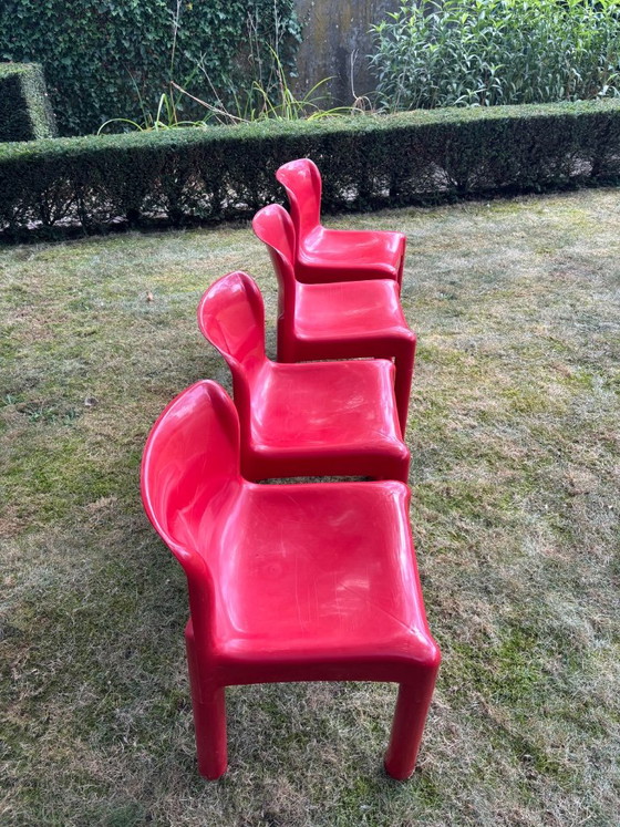 Set di 4 sedie vintage Kartell modello 4875 - Carlo Bartoli – Sedie da pranzo, Plastic (photo 3 of 8)