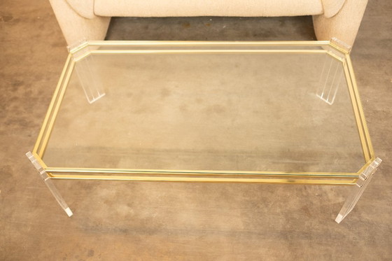 Image 1 of Vintage rectangular glass coffee table