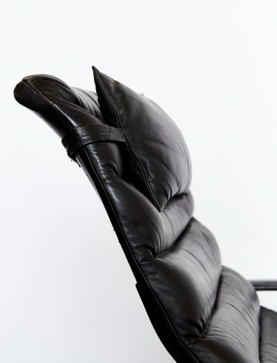 Image 1 of Fauteuil lounge et ottoman Ilmari Lappalainen "Pulkka" pour ASKO