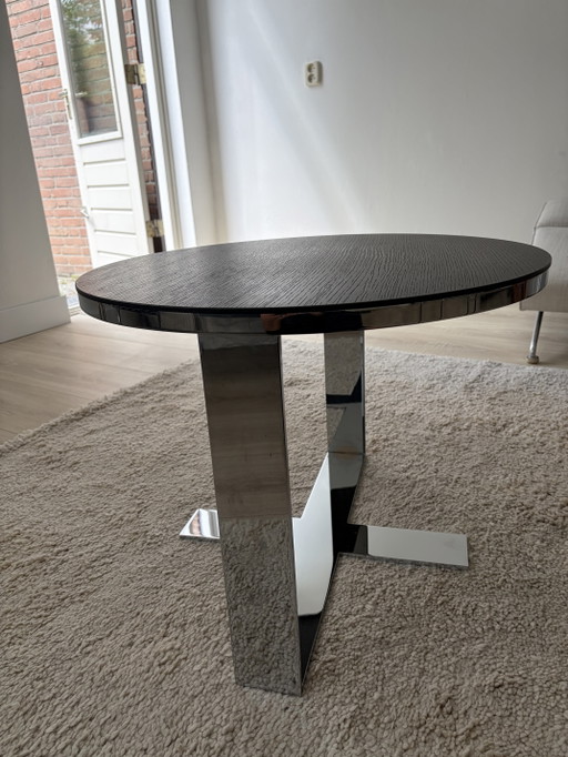 Maxalto Eileen Bijzettafel B&B Italia 60 cm – Chrome, Wood