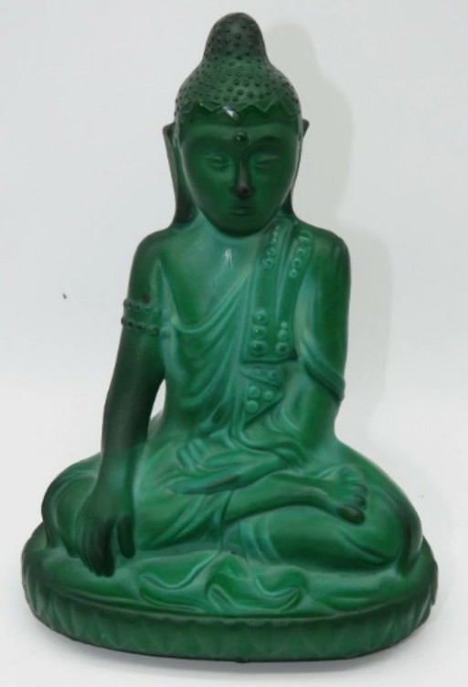 Budda in vetro di malachite