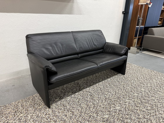 Image 1 of Leolux Bora Beta Sofa 2.5 Seater Black Leather