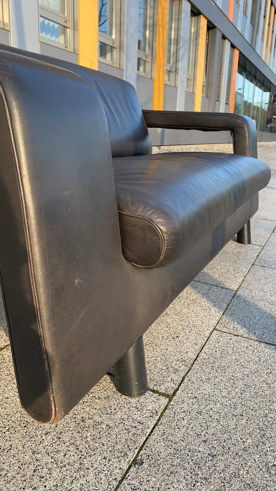 Image 1 of ABSOLUTE RARITY - SOFÁ DE DISEÑO DE SEDE DS 107 Cuero negro