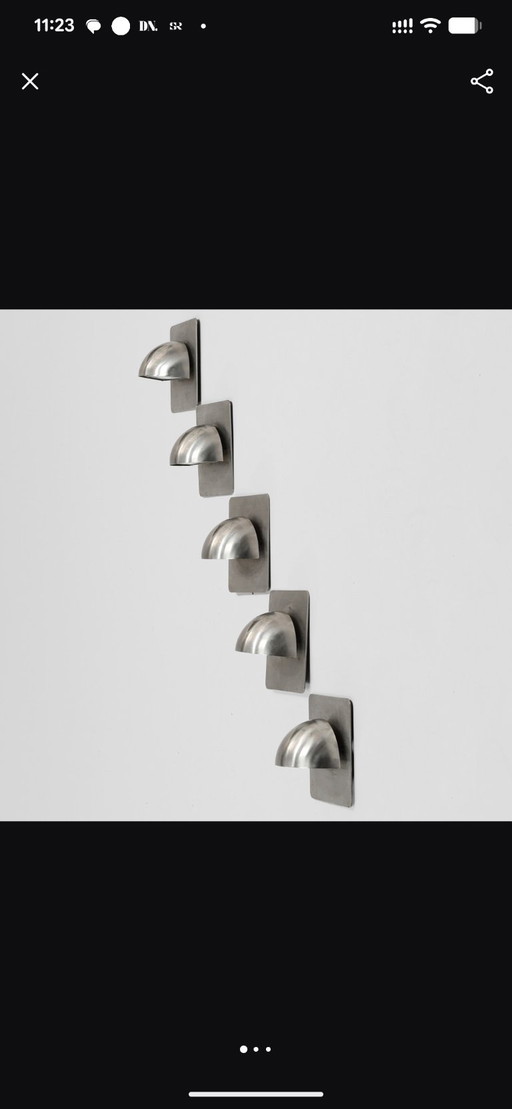 Raro set di 5 applique Rørhat Mini di Jesper Juhl Pedersen – Light-Point, Danimarca, 1989