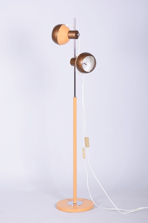 Restaurierte Mid-Century Stehleuchte, von Drukov, Metall, neu verkabelt, Tschechisch, 1970er