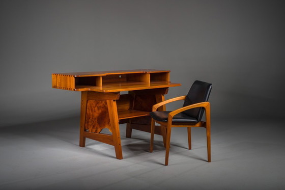 Image 1 of Mid-Century Modern Teak Schreibtisch, 1980er Jahre