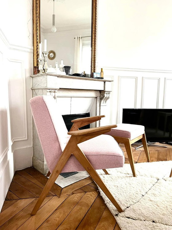 Image 1 of BUNNY fauteuil in roze bouclé