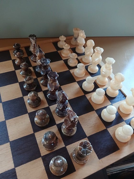 Image 1 of Marble chess set Italy king 8.5 cm
