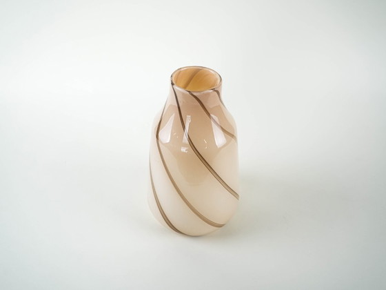 Image 1 of Beige glass vase, Danish design, 1970s, made in Denmark