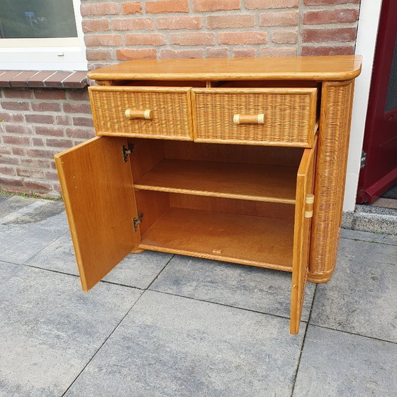 Image 1 of Mooi Vintage Bamboe dressoir uit de jaren 80