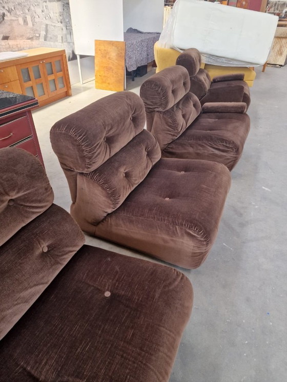 Image 1 of Chaises de salon modulaires design italien vintage 1970's