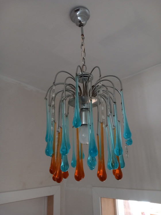 Lampadario in vetro di Murano Mid-Century – Paolo Venini, Crystal, Metal (photo 5 of 5)