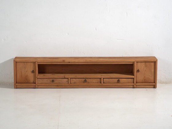 Antique solid wood low cabinet – Gansu Chinese low console with drawers – circa 1880–1920 (photo 36 of 40)