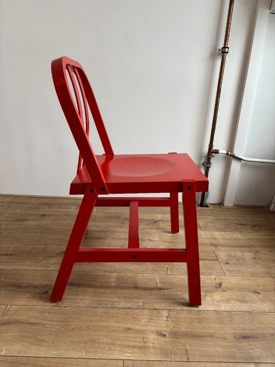 Image 1 of Ikea PS 1999 Sedie Rosse Set di 4