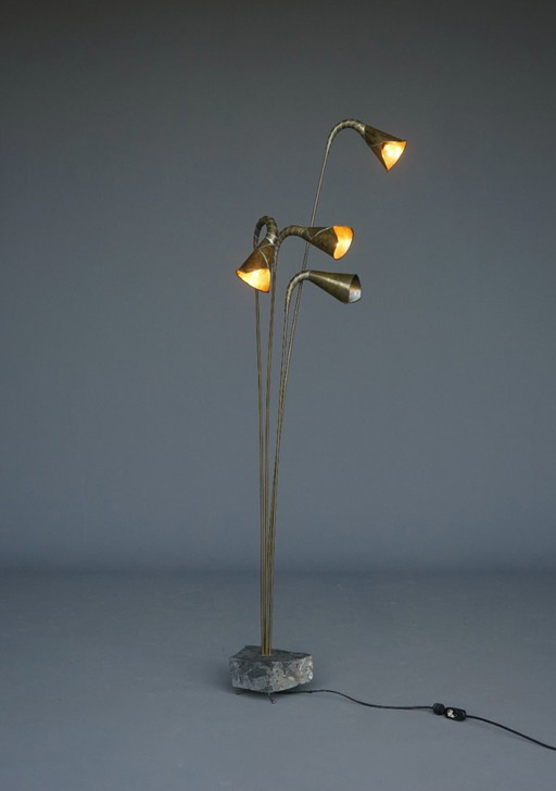 Lampadaire belge brutaliste postmoderne artisanal des années 1990