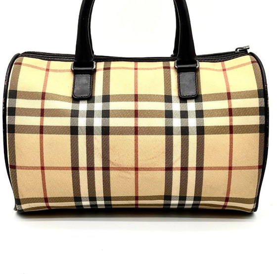 Image 1 of Sac à main Mini Boston Burberry en PVC et cuir à motif Nova Check