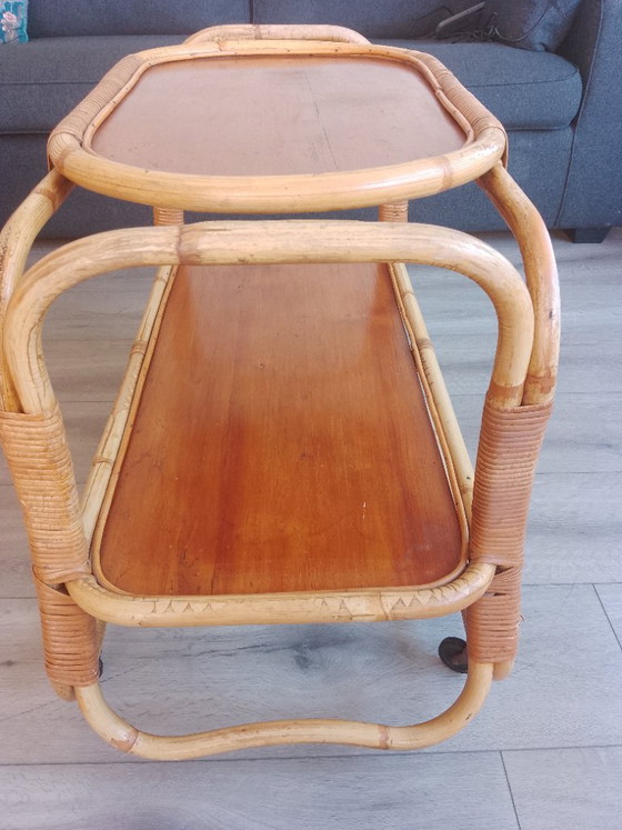 Indonesian tea table – Bar carts, Metal, Rattan (photo 4 of 6)
