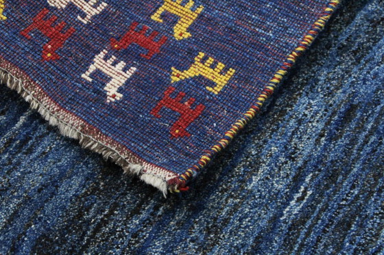 Image 1 of Original Perserteppich Gabbeh Ghashghai Orientteppich 124 cm x 90 cm Alt Natur