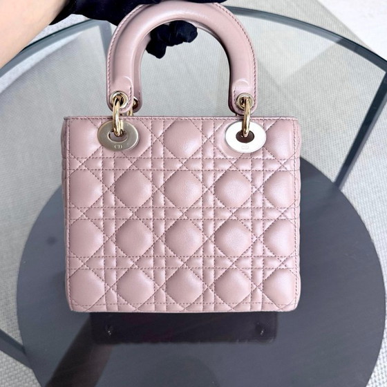 Image 1 of DIOR LADY SMALL MYABC FLAP - PELLE DI VITELLO CANNAGE CON FERRAMENTA NERA