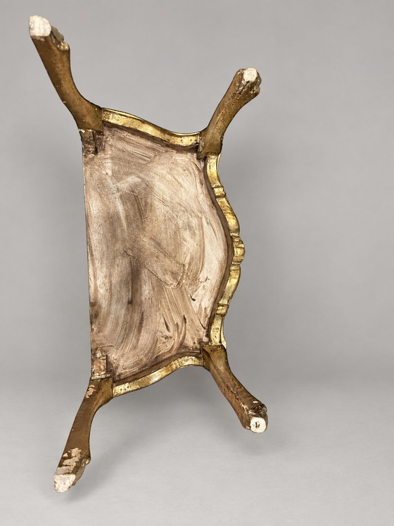 Vintage Florentijnse Nachtkastje / Ladekast – Handgeschilderd, Gouddecor, 2 Laden – Ladekasten, Wood (photo 10 of 13)