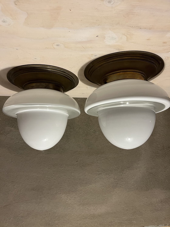 Image 1 of Jaren 20 / 30 plafond lampen