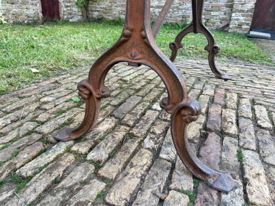 Image 1 of Tavolo da giardino Tavolo da bistrot con marmo antico francese